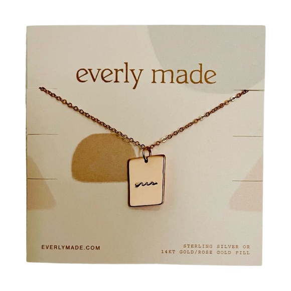 Rose Gold Crashing Wave Necklace - Picture 3 of 3